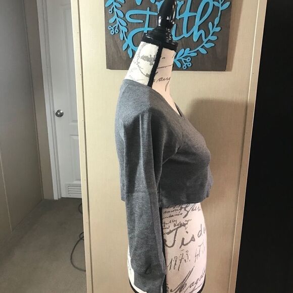 American Apparel Women's Crop Top Large Gray - Picture 4 of 7